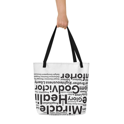 Brazen. All-Over Print Large Tote Bag